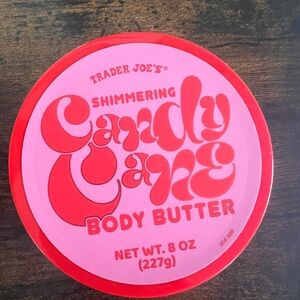 Trader Joe's Shimmering Candy Cane Body Butter - Pink and Red